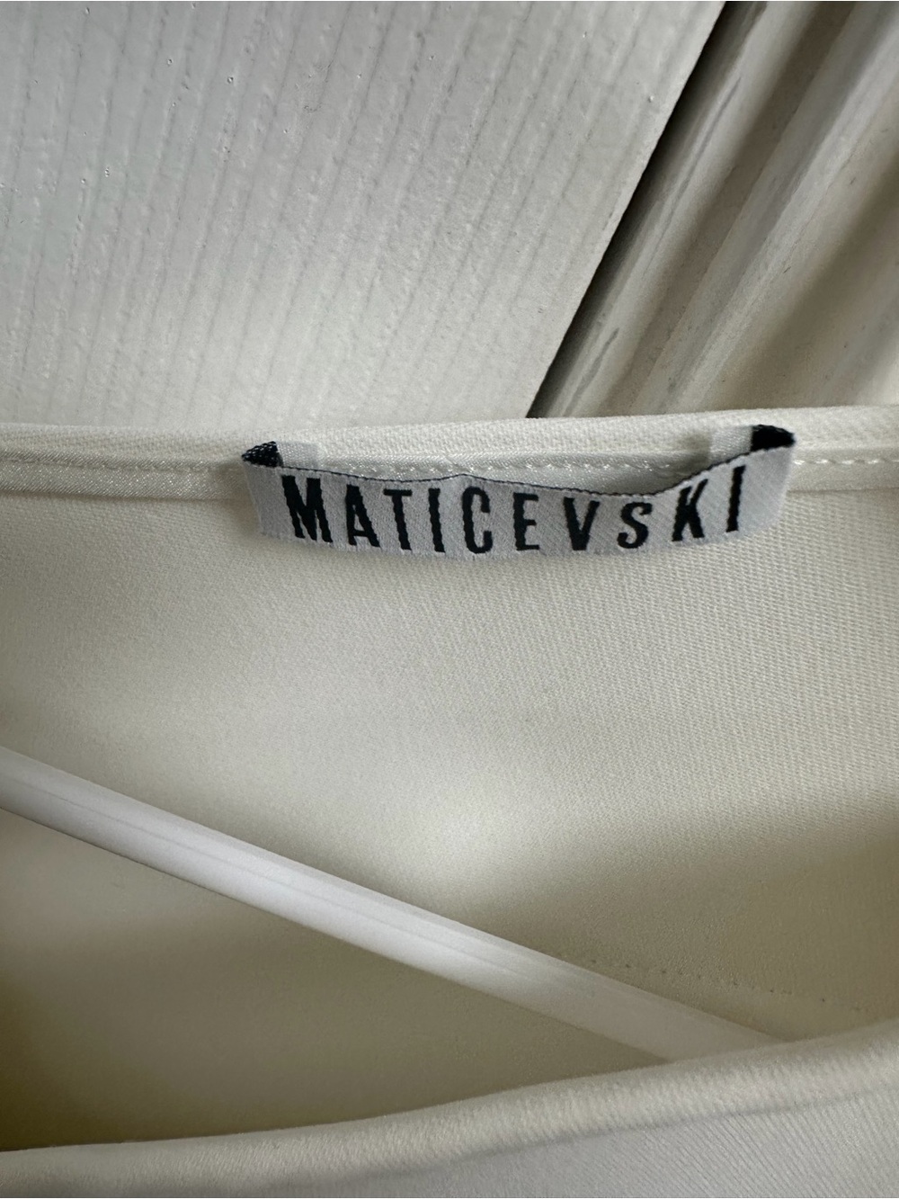 Maticevski Ivory Ruffle Short Sleeve Top - Picture 2 of 4